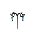 Pendientes circonitas y Plata 925 tonos azules 