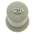 Sortija hueso lunares negros plata 925 