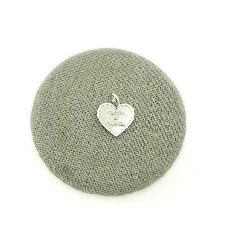 Corazón personalizado  Plata 925mm