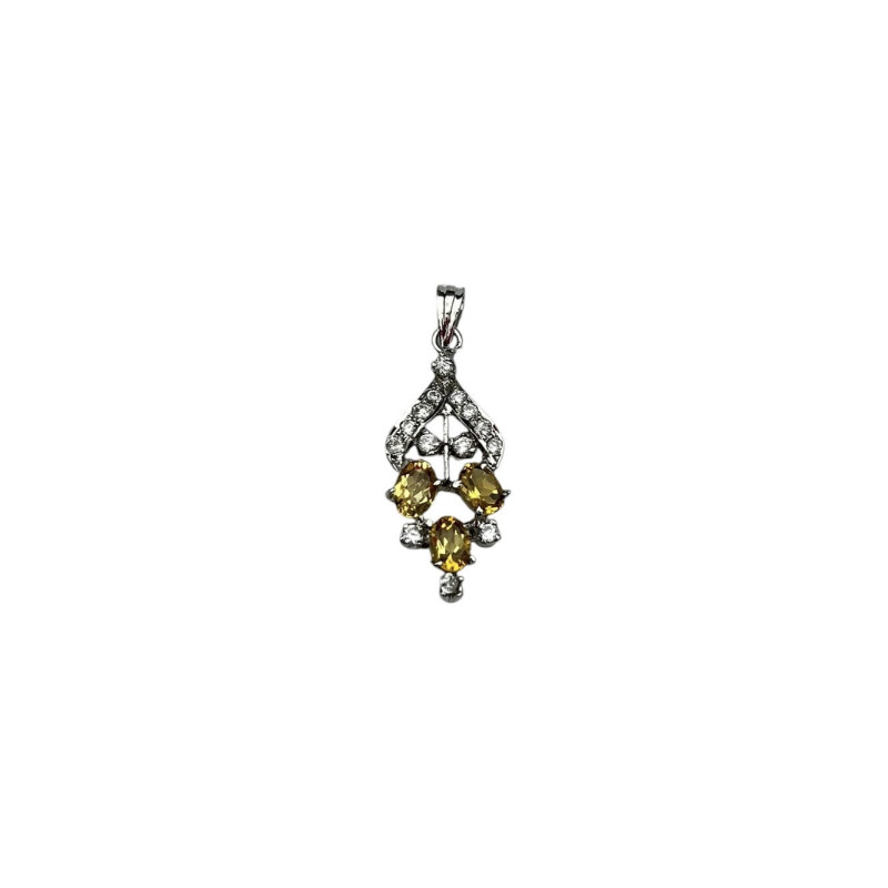 Colgante citrino circonitas y Plata 925 