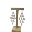 Pendientes piedra cuarzo rosa   Plata 925 
