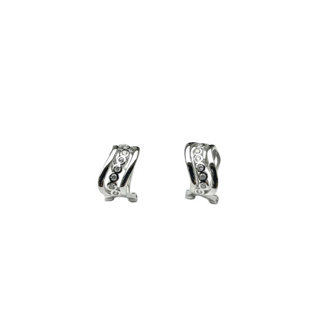 Pendiente omega plata 925 y critconitas 