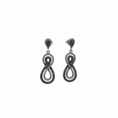 Pendiente marquesitas y plata 925 