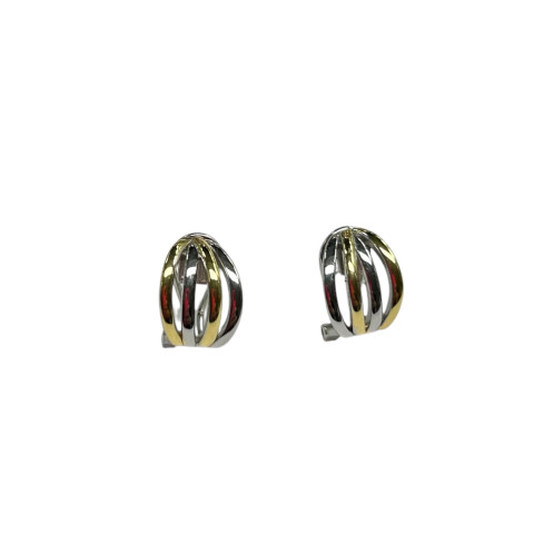 Pendientes omega circonitas y Plata 925 dorada 
