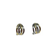 Pendientes omega circonitas y Plata 925 dorada 