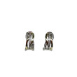 Pendientes omega circonitas y Plata 925 dorada 